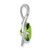 14k White Gold Peridot and Diamond Pendant - PM-E6F7502F-9058
