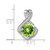 14k White Gold Peridot and Diamond Pendant - PM-E6F7502F-9058