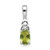 14k White Gold Peridot and Diamond Pendant - XB-CB3B1A10-6626
