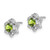 14k White Gold Peridot and Diamond Post Earrings - EM-FECDC2B7-2490