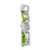 14k White Gold Peridot and Opal Chain Slide