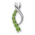 14k White Gold Peridot Journey Chain Slide