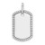 14k White Gold Personalized Diamond Dog Tag Charm