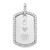 14k White Gold Personalized Diamond Dog Tag Charm