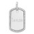 14k White Gold Personalized Diamond Dog Tag Charm