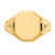 14k 11.5x12.5mm Open Back Diamond Mens Signet Ring Mounting