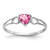 14k White Gold Pink Tourmaline Birthstone Ring - XB-738630F9-3473