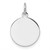 14k White Gold Plain .011 Gauge Circular Engravable Disc Charm - XM-468C57EA-6563