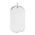 14k White Gold Plain .011 Gauge Engravable Dog Tag w/Notch Disc - XW-5B87BFE7-8908