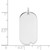 14k White Gold Plain .011 Gauge Engravable Dog Tag w/Notch Disc - XW-5B87BFE7-8908