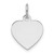 14k White Gold Plain .011 Gauge Engravable Heart Charm - XW-4FC22E13-3639