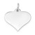 14k White Gold Plain .011 Gauge Engraveable Heart Disc Charm - XW-51718AB8-3851
