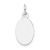 14k White Gold Plain .011 Gauge Oval Engravable Disc Charm - XW-405E1F4E-1122
