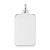 14k White Gold Plain .011 Gauge Rectangular Engravable Charm - XW-864A5CD8-5787