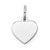 14k White Gold Plain .013 Gauge Engravable Heart Charm - XW-15B617B8-5382