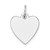 14k White Gold Plain .013 Gauge Engravable Heart Charm - XW-F92D92BE-2105