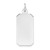 14k White Gold Plain .013 Gauge Rectangular Engravable Charm - XW-5BDA6DCB-7832