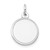 14k White Gold Plain .013 Gauge Round Engravable Disc Charm - XW-90D909A3-7538