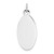 14k White Gold Plain .018 Gauge Elliptical Engravable Disc Charm