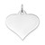 14k White Gold Plain .018 Gauge Engraveable Heart Disc Charm - XW-54EB8EBE-2337