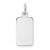 14k White Gold Plain .018 Gauge Rectangular Engravable Charm - XW-3E3F2A99-1236