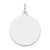 14k White Gold Plain .018 Gauge Round Engravable Disc Charm - XW-CFAC196B-6994