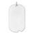 14k White Gold Plain .027 Gauge Engravable Dog Tag w/Notch Disc - XW-7C0ECC8C-4195