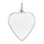 14k White Gold Plain .027 Gauge Engravable Heart Charm - XW-6EFEB4A5-1215