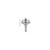 14k White Gold Polish Filigree 4-Stone Mothers Cross Pendant Mounting