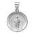 14K White Gold Polish/Satin St Jude Thaddeus Medal Hollow Pendant - XR-4E320977-6096