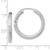 14k White Gold Polished & D/C Endless Hoop Earrings - TF-52B7BAAE-6868