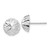 14k White Gold Polished & Diamond-Cut Half Ball Post Earrings - XW-0EAF7DAE-1293