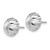 14k White Gold Polished & Diamond-Cut Half Ball Post Earrings - XW-0EAF7DAE-1293