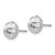 14k White Gold Polished & Diamond-Cut Half Ball Post Earrings - XW-742C93A1-1808