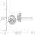 14k White Gold Polished & Diamond-Cut Half Ball Post Earrings - XW-742C93A1-1808