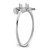 14k White Gold Polished .01ct. Diamond & 4mm Round Gemstone Ring Mounting - X9-6AF3CE04-1363