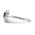 14k White Gold Polished .01ct. Diamond & 5x3 Pear Gemstone Heart Ring Mount