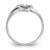 14k White Gold Polished .03ct. Diamond Heart Ring Mounting