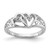 14k White Gold Polished .05ct. Diamond Heart Ring Mounting - Y1-9A81A02F-1448