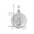 14k White Gold Polished / Satin Miraculous Medal Hollow Pendant - XR-144C3F73-2712