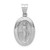 14k White Gold Polished / Satin Miraculous Medal Hollow Pendant - XR-ABD21CBC-4942