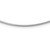 14k White Gold Polished 1.4mm 18 inch Round Omega Necklace