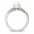 14K White Gold Polished 1/10 carat Diamond and White Freshwater Cultured Pearl Size 7 Ring - RM-A4E73863-5918