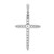 14k White Gold Polished 1/2ct. Diamond Cross Pendant