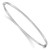 14k White Gold Polished 2.00mm Hinged Oval Bangle Bracelet