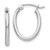 14k White Gold Polished 2mm Oval Tube Hoop Earrings - TC-2DFCBCA1-1896