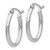 14k White Gold Polished 2mm Oval Tube Hoop Earrings - TC-2DFCBCA1-1896