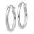 14k White Gold Polished 2mm Oval Tube Hoop Earrings - TC-F9C5F85C-8992