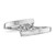 14k White Gold Polished 2-Stone Mothers Ring Mounting - XM-2CFF57D1-2513