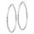 14k White Gold Polished 2x50mm Lightweight Tube Hoop Earrings